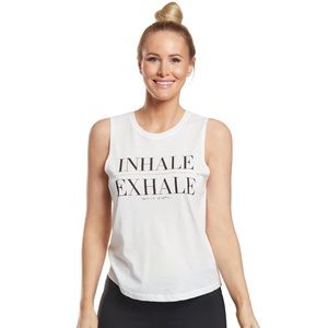Spiritual Gangster “Inhale Exhale” White Tank Size Large - preowned
